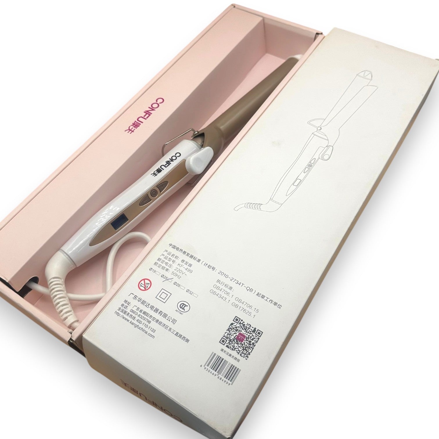 CONFU Hair Curler With LCD Display with Ceramic Coating Barrel