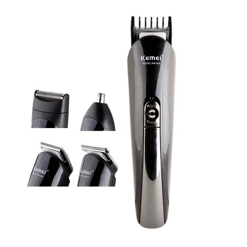 Kemei KM-500 Professional 8 in 1 Super Grooming Kit Cordless Hair Beard Trimmer Shaver Clipper for Men